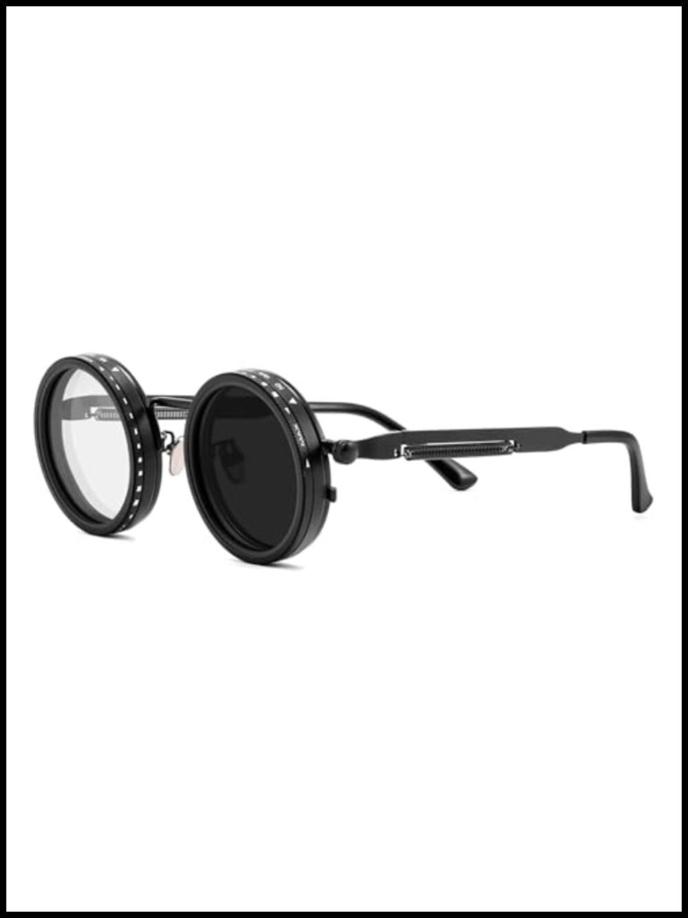 Polarized Adjustable Tint Sunglasses Manual Dimming Steampunk Round UV400
